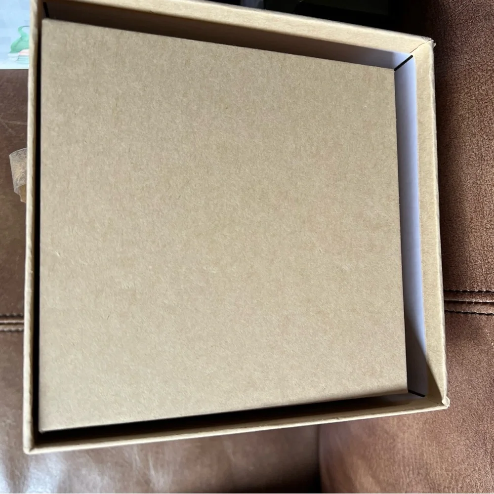 Gift Wrap 2 sets of Nesting boxes NEW NWT Christmas and natural cardboard